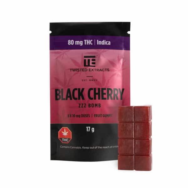 TWISTED EXTRACTS - BLACK CHERRY ZZZ BOMB – (80MG THC)