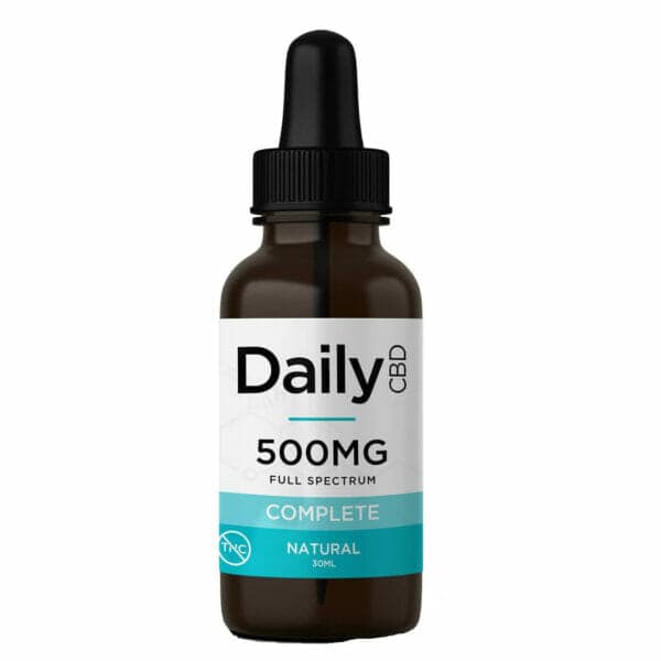 DAILYFULLSPECTRUM500MGCBD DAILY: FULL SPECTRUM CBD TINCTURE – COMPLETE NATURAL (500mg)