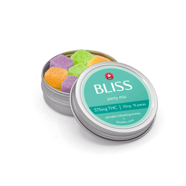 BLISSPARTYMIX375MG2 (1) BLISS - PARTY MIX - PREMIUM INFUSED GUMMIES - 375MG THC