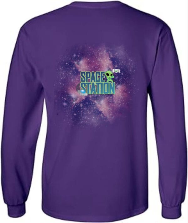 SPACESTATIONLONGSLEEVEBACK SPACESTATION LONG SLEEVE SHIRT - ROYAL PURPLE