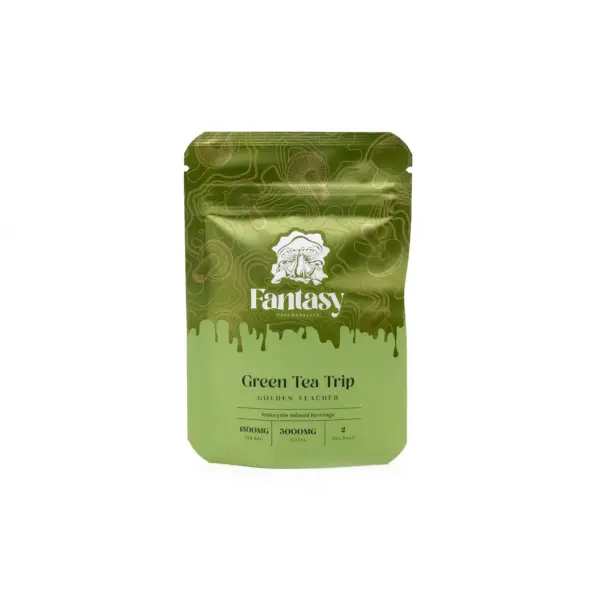 FANTASYGREENTEATRIP FANTASY PSYCHEDELICS - MUSHROOM TEA BAGS - GREEN TEA TRIP GOLDEN TEACHER