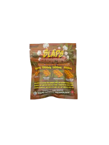 SLAPSBRICKPINEAPPLEBACK4000MG SLAPS BRICKS - SOUR PUNCHIN' PINEAPPLE - 4000MG THC