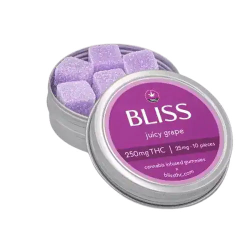 BLISS - JUICY GRAPE - PREMIUM INFUSED GUMMIES - 250MG THC