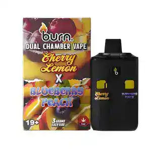 CHERRY-LEMON-X-BLUEBERRY-PEACH BURN LIFESTYLE CO - 6 GRAM DUAL CHAMBER DISPOSABLE VAPE - CHERRY LEMON X BLUEBERRY PEACH