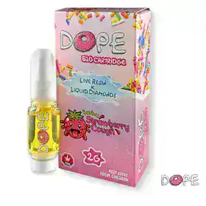 DOPE - LIVE RESIN + LIQUID DIAMONDS VAPE CART (2 GRAMS) - STRAWBERRY COUGH