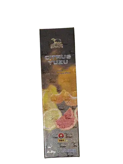 HONEYBADGERD9CITRUSYUZU HONEY BADGER 2GRAM D9 THC VAPE PEN - CITRUS YUZU