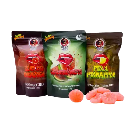 MAMA ANNES -  1500MG CBD + 100MG MELATONIN GUMMIES - WATERMELON