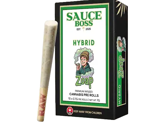 SAUCEBOSSZOAPHYBRID SAUCE BOSS - LIVE RESIN/LIQUID DIAMOND INFUSED PREROLLS - ZOAP