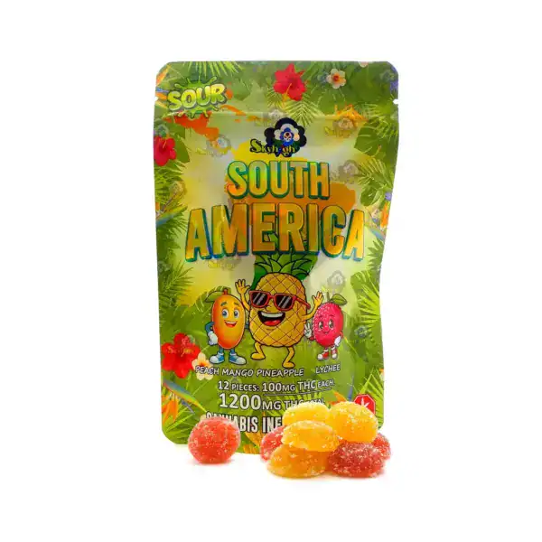 SKYHIGHSOUTHAMERICA WORLD OF FLAVOR GUMMIES - SOUR SOUTH AMERICA (SKY HIGH)