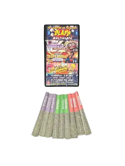 SLAPS - MULTI SLAPS - 9 PACK  (PURPLE GUSHERS + ORANGE PUNCH + 9LB HAMMER)