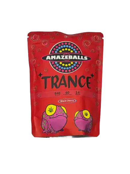 AMAZEBALLS TRANCE GUMMIES - 840MG THC - BLACK CHERRY