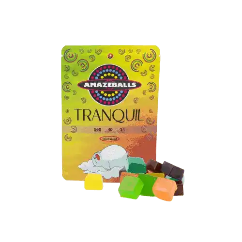 Tranquil560MGFRONT AMAZEBALLS - TRANQUIL 560MG THC GUMMIES - APPLE