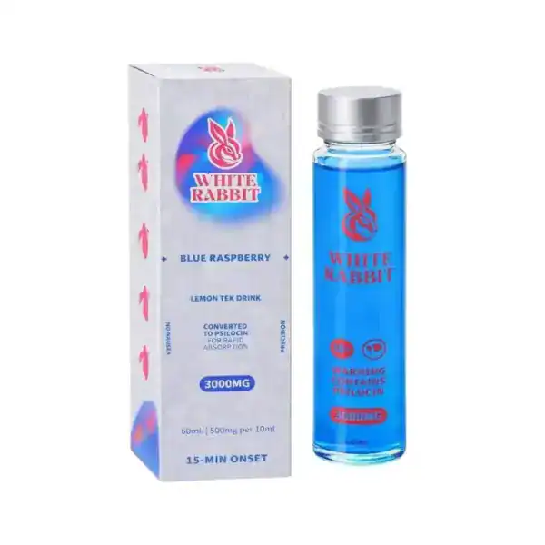 White-Rabbit-Blue-Raspberry-2-1 WHITE RABBIT - LEMON TEK MUSHROOM DRINK (3000MG PSILOCYBIN) - BLUE RASPBERRY