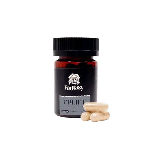 fantasyuplift4500mgmushroomcap-1 FANTASY PSYCHEDELICS - 4500MG MUSHROOM CAPSULES - BLUE MEANIES - UPLIFT