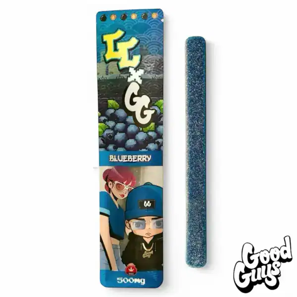 GOOD GUYS X CANDY CARTEL SOUR GUMMY STRIP - BLUE RASPBERRY (500MG THC)